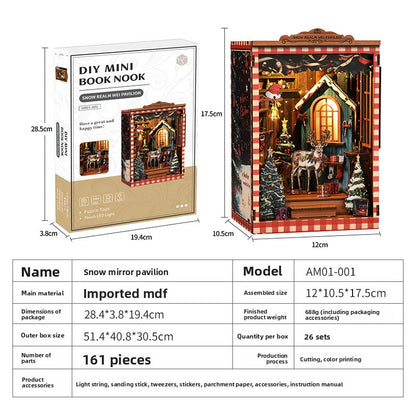 Maison miniature DIY en bois, découpe laser