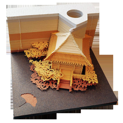 3D Paper Carving Sticky Note Block
