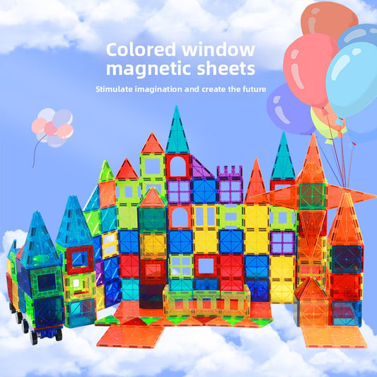 Colour Window Magnetic Building Tiles, 26 to 268 Pieces