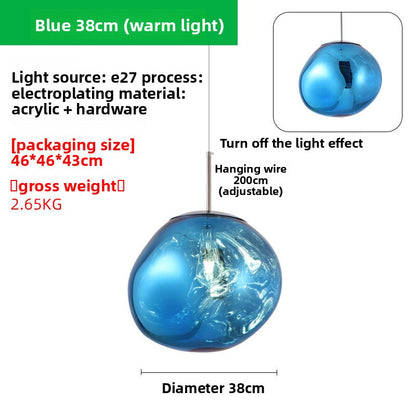 LED-Pendelleuchte Lava aus Acryl