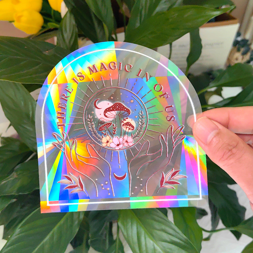 Sunshine Catcher Colorful Window Sticker Suncatcher Sun Rainbow Prism Glass Sticker