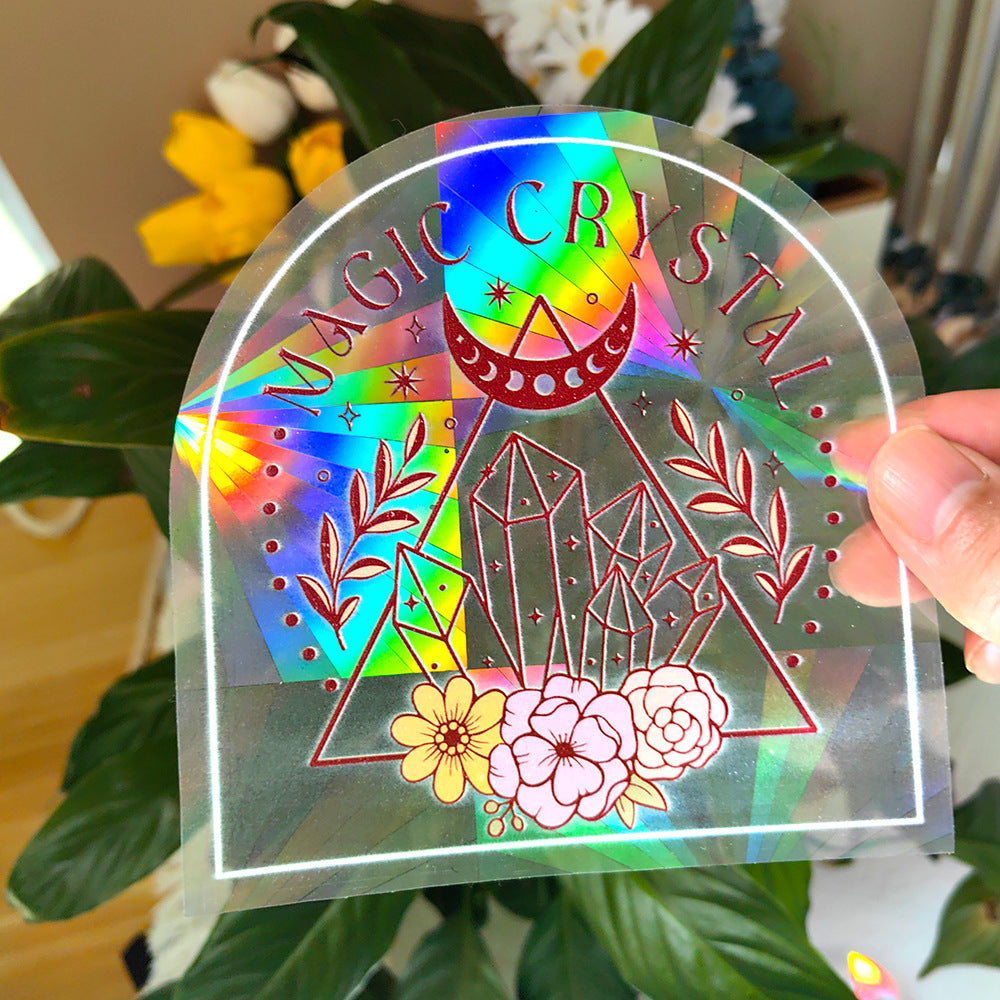 Sunshine Catcher Colorful Window Sticker Suncatcher Sun Rainbow Prism Glass Sticker