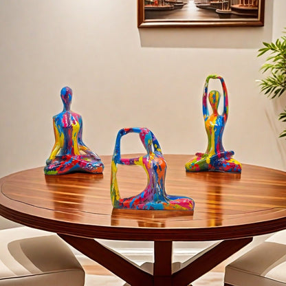 Abstract Yoga Figure Resin Home Decoration
