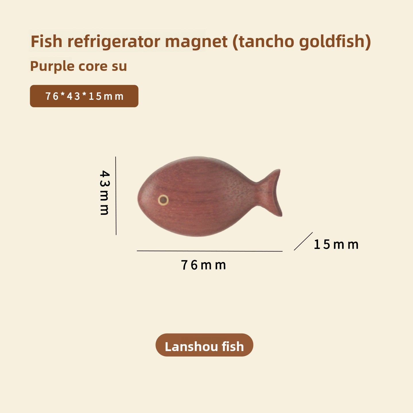 Kühlschrankmagnete in Fischform aus Hartholz