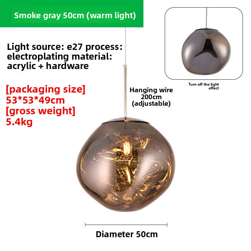LED-Pendelleuchte Lava aus Acryl