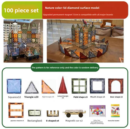 Colour Window Magnetic Building Tiles, 26 to 268 Pieces