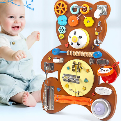 Montessori-Busy-Board aus Holz