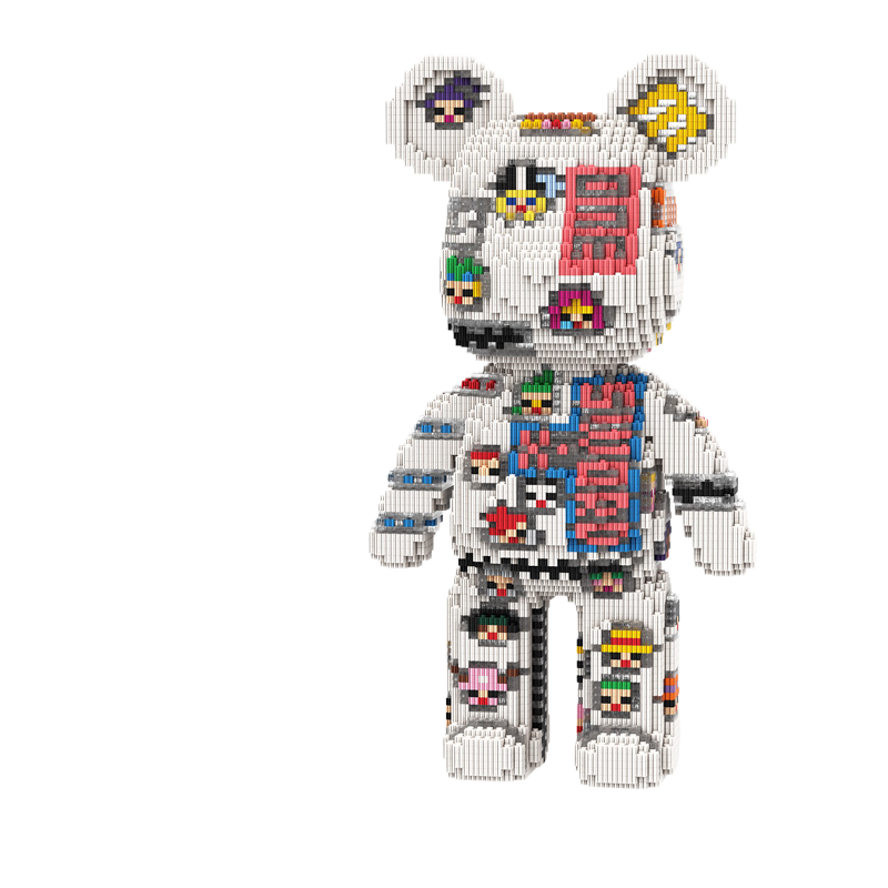 Large Bear & Rabbit Building Block Figures