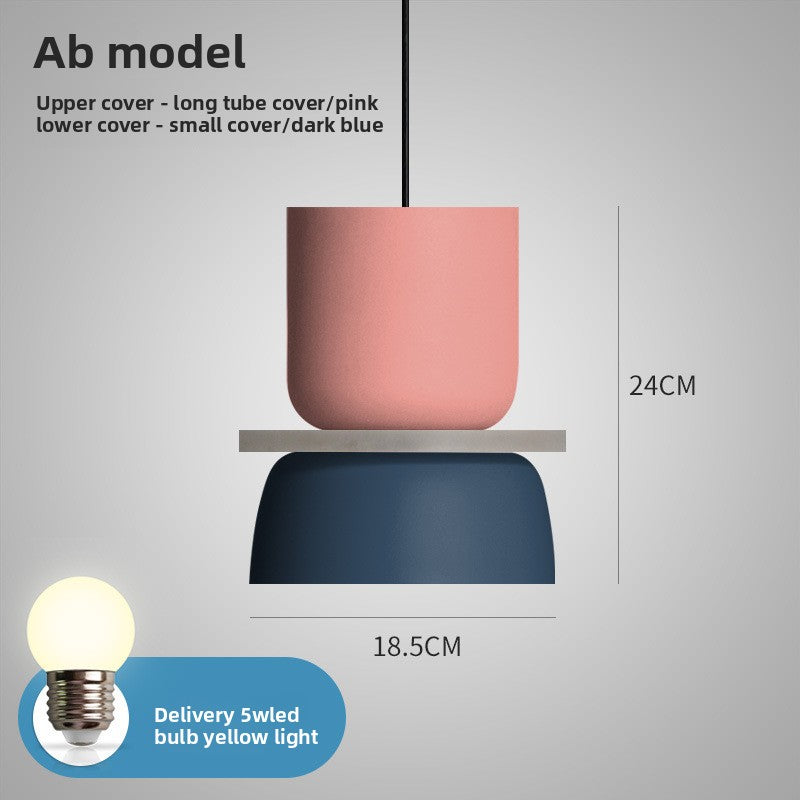 Nordische LED-Pendelleuchte aus Eisen und Aluminium
