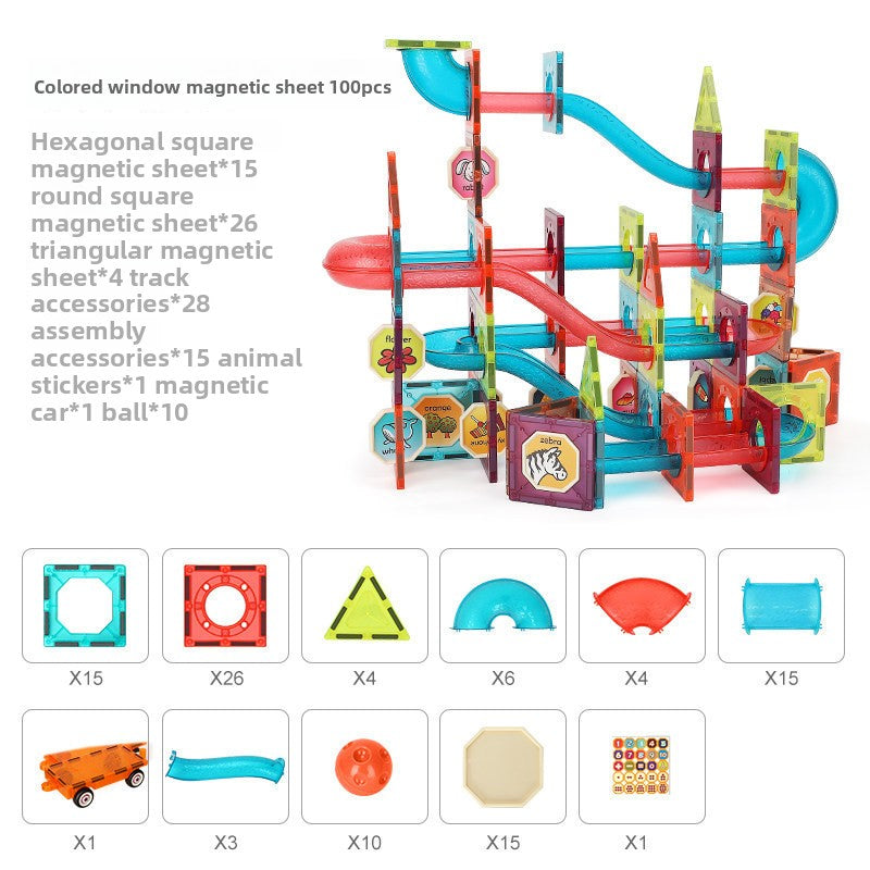 Colour Window Magnetic Building Tiles, 26 to 268 Pieces