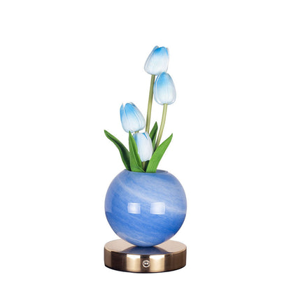 Tulpenstrauß-Tischlampe mit USB-Stromversorgung